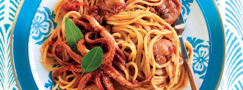 Spaghetti recipe with purpitielli