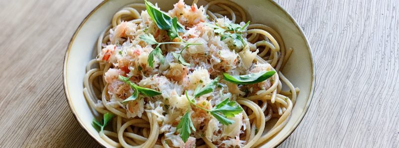 Spaghetti with crab, lemon and soy: the recipe