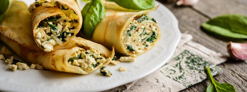 Spinach crepes swivels