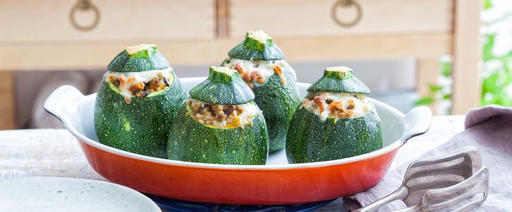Stuffed round courgettes: 4 recipes