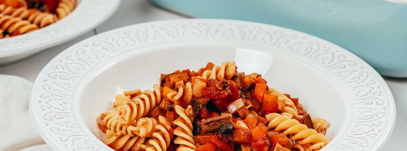 Vegan Fusilli with simple and genuine ingredients