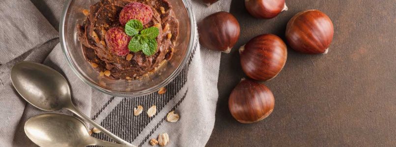 chestnut and cocoa dessert to be enjoyed with the family, a delight for the palate