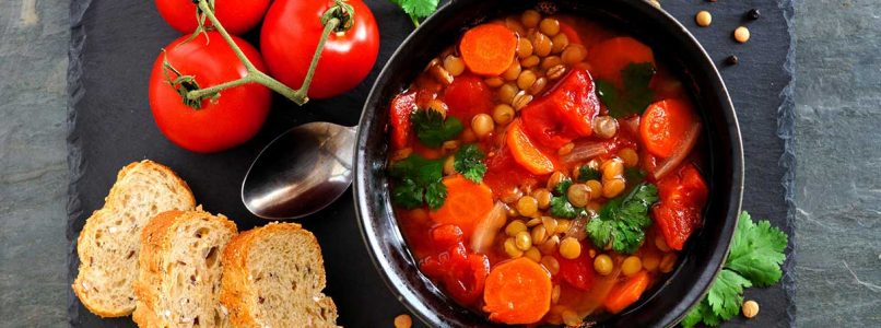 lentil and vegetable soup, a healthy choice