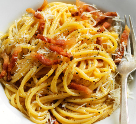 we are looking for the best carbonara in Italy